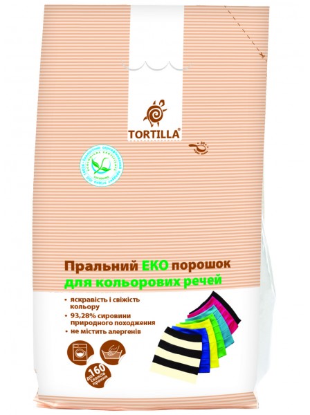 Порошок пральний TORTILLA Еко, для кольорової білизни, 8кг